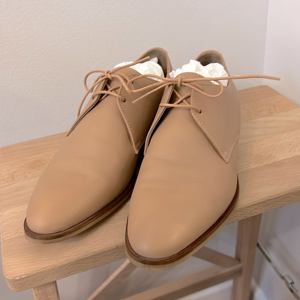 Everlane Italian Leather Modern Oxford (Blush, 7.5)